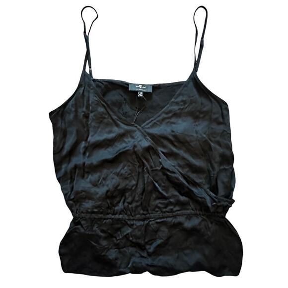 NWT 7 FOR ALL MANKIND Flowy Crop Top Tank Top Size S Classic Glam Luxe Modern - Picture 1 of 7